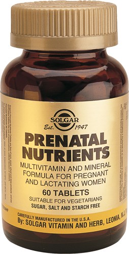 Nutrientes Prenatales Comprimidos Solgar