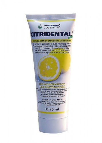 Citridental activo, pasta dental con extractos de semilla de pomelo y mirra de Sanitas 75 ml.