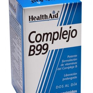 Complejo B99 60 comprimidos, Liberación prolongada con vitamina C + Hierro de HealthAid