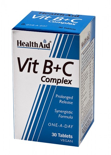 Complejo B+C 30 compr. liberación prolongada de HealthA