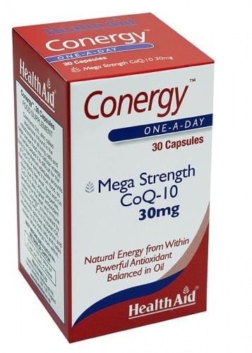 Conergy (CoQ-10) 30 mg de HealthAid cápsulas