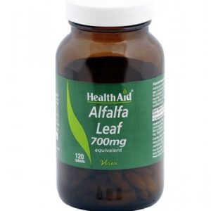 Alfalfa hoja (Medicagosativa).mgdepolvocrudodeHealthAid