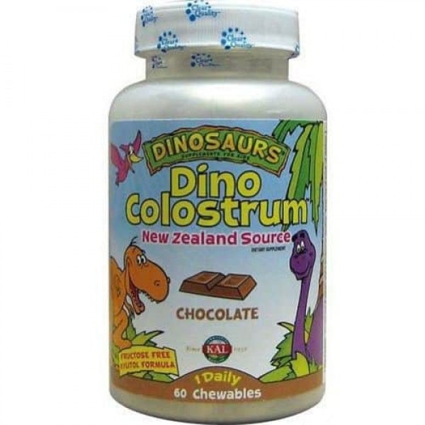 Kal dino colostrum chicles sabor chocolate solaray