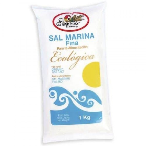 Sal marina fina ecológica  1kg el granero