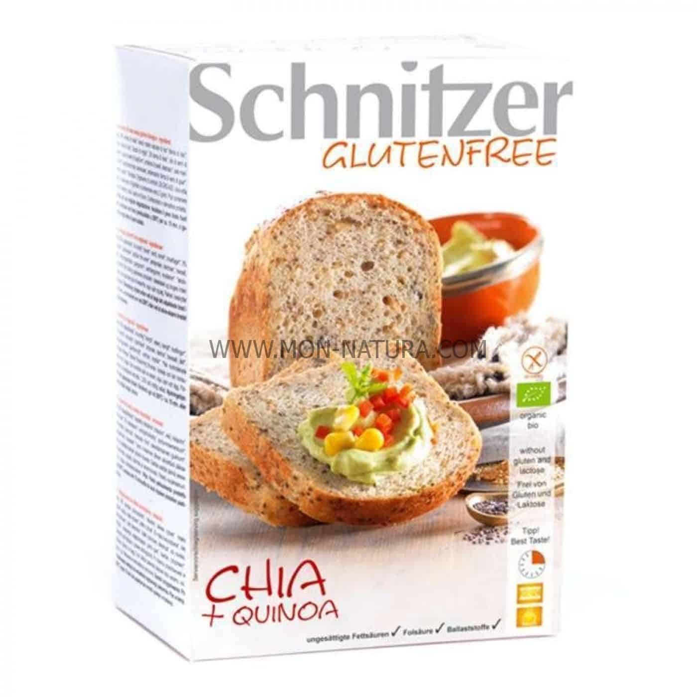 comprar pan de chia con harina de quinoa sin gluten Schnitzer