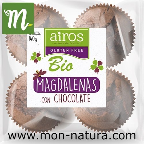 MAGDALENAS CON CHOCOLATE BIO 4UDS